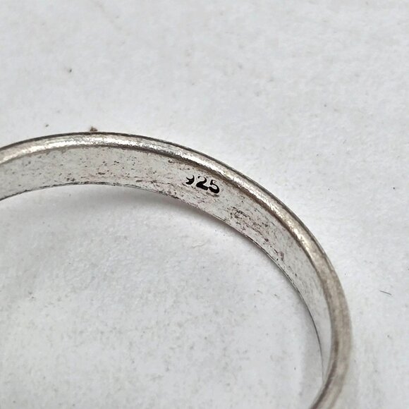 925 Sterling Silver Plt Round Citrine Ring Size 7.5 Bezel Setting Fine Jewelry - Picture 2 of 6